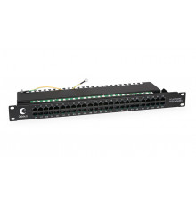 Cabeus Патч-панель 1U, 50 портов RJ-45, PL-50-TEL-Dual