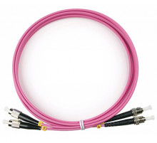 Cabeus FOP-50-OM4-FC-ST-2m Шнур оптический duplex FC-ST 50/125 mm OM4 2м LSZH