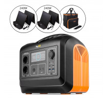Портативная солнечная электростанция TopON TOP-X1800 LFP 1800 Вт, 2 розетки 220 В + 2 солнечные панели 240 Вт TOP-SLR240 + термосумка TOP-BGX18