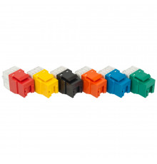 Модуль Keystone, RJ45, неэкранированный, кат.5E, со встроенной шторкой, 180 градусов, желтый LAN-OK45U5E/180R-YL