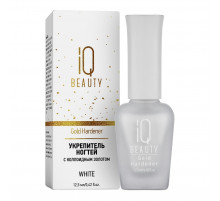 IQ Beauty Укрепитель для ногтей с коллоидным золотом / Gold Hardener White, 12,5 мл