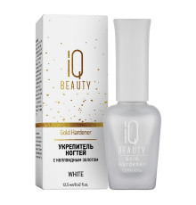 IQ Beauty Укрепитель для ногтей с коллоидным золотом / Gold Hardener White, 12,5 мл