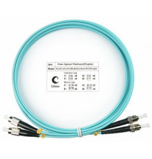 Cabeus FOP-50-FC-ST-1,5m Шнур оптический duplex FC-ST 50/125 mm OM3 1,5м LSZH