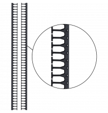 Кабельная гребенка 48U с пальцами для шкафов DCS шириной 800мм 2шт LAN-DC-CB-48Ux8-PF/L