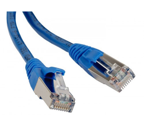 PC-LPM-STP-RJ45-RJ45-C6-10M-LSZH-BL Патч-корд U/FTP, экранированный, Cat.6 (100% Fluke Component Tested), LSZH, 10 м, синий Hyperline