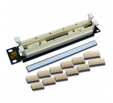 Кроссовая панель 110 типа, 50 пар, 10, 1U, , с модулями  LAN-RS110-50FT/10