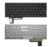 Клавиатура для ноутбука Asus X201, X202, S200 Series. Плоский Enter. Черная, без рамки. PN: 0KNB0-1122US00.