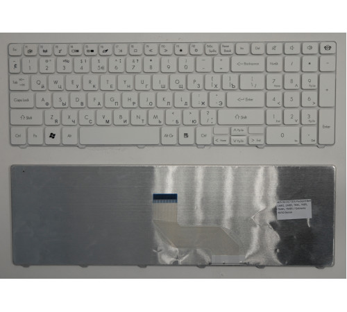 Клавиатура для ноутбука Packard Bell LM81, LM85, TK81, TK85, TM81, TM85 / Gateway NV50 белая