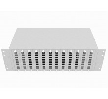 Кросс оптический стоечный 19", 96 SC/DLC адаптеров, 3U, серый, TopLAN