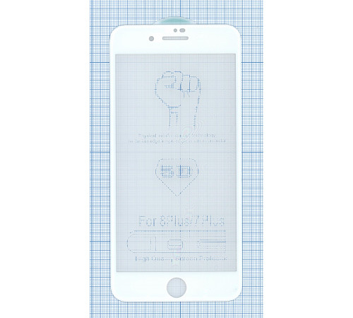 Защитное стекло 5D для Apple iPhone 7/8 Plus белое