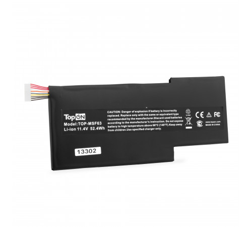 Аккумулятор для ноутбука MSI GF63. 11.4V 4600mAh. PN: BTY-M6K