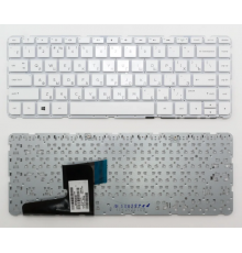 Клавиатура для ноутбука HP Pavilion SleekBook 14-E, 14-E000, 14-n, 14-n000, 240, 245 G2, 440 G0 белая, без рамки