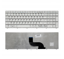 Клавиатура для ноутбука Acer Timeline 5810T, 5410T, 5820TG, 5536, 5750G Series. Плоский Enter. Белая, без рамки. PN: NSK-AL10R, 9J.N1H82.A0R.