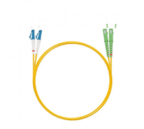 Cabeus FOP(s)-9-SC/APC-LC/UPC-15m Шнур оптический simplex SC/APC-LC/UPC 9/125 sm 15м LSZH