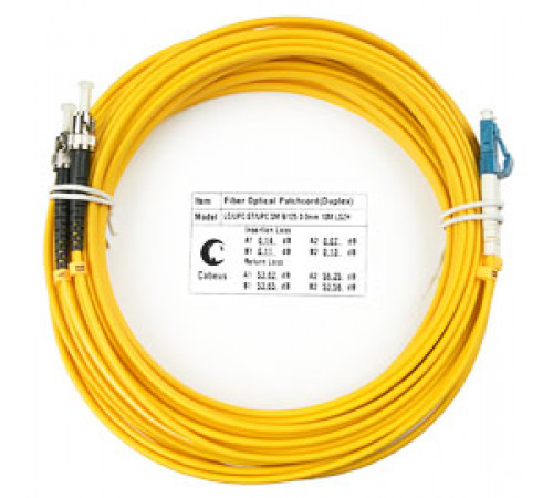 Cabeus FOP(d)-9-LC-ST-10m Шнур оптический duplex LC-ST 9/125 sm 10м LSZH