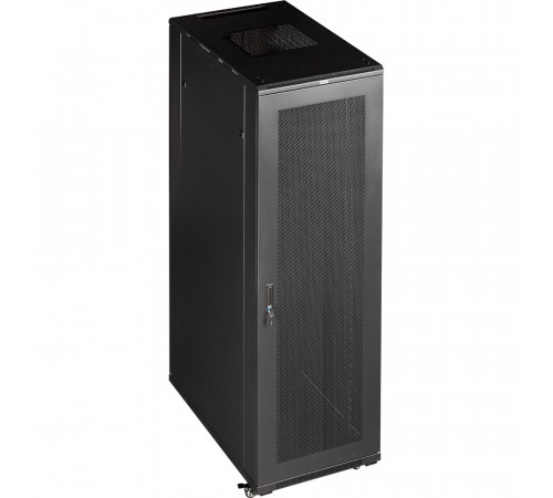 Шкаф 19" Business, 42U 800x1200, черный, передняя дв. перфорир., задняя дв. распашная перфорир.