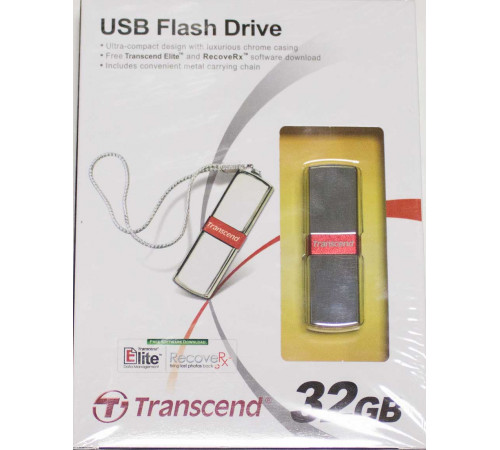 USB флеш-диск 32Гб TRANSCEND Jetflash V85, TS32GJFV85, металл