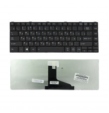 Клавиатура для ноутбука Toshiba Satellite L800, L830, M800, M805, M840 Series. Плоский Enter. Черная, без рамки. PN: 9Z.N7SSQ.10R, AEBY3700120.