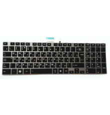 Клавиатура для ноутбука Toshiba Satellite L850, L875, P850 черная, с рамкой, с подсветкой