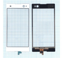 Сенсорное стекло (тачскрин) для Sony Xperia C3 / C3 Dual (D2533) белое