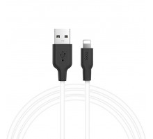 Кабель USB HOCO X21 Silicone, USB - Lightning, 2А, 1м, белый