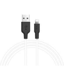 Кабель USB HOCO X21 Silicone, USB - Lightning, 2А, 1м, белый