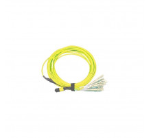 Сборка кабельная MPO-12LC 12 волокон OS2 низкие потери LSZH 1м желтая LAN-12M-12LC/OS2-1.0