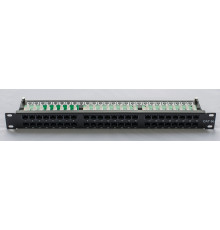 Патч-панель 19", 48 портов RJ-45, категория 5e, UTP, 1U, TOP-PPR-UTP5е-48-1U