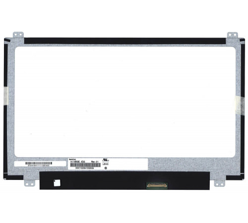 Матрица 11.6", 1366x768, LED, 30 pins EDP, SLIM, уши вверх/вниз, Глянцевая, P/N: N116BGE-E32, NT116WHM-N23