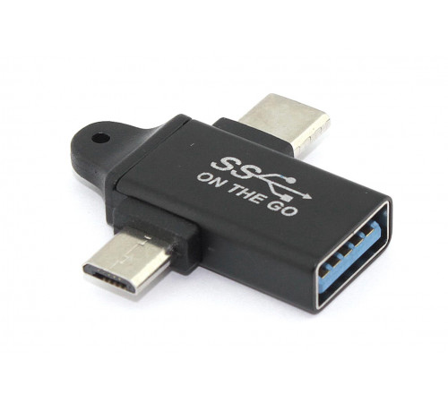 Переходник OTG 2 в 1 Micro USB и Type-C