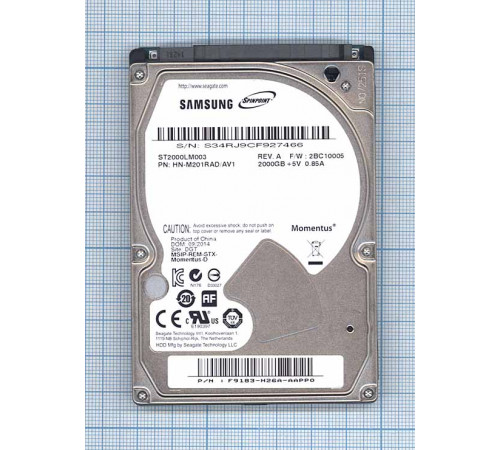 Жесткий диск 2.5 для Samsung ST2000LM003 2Тб, SATA II