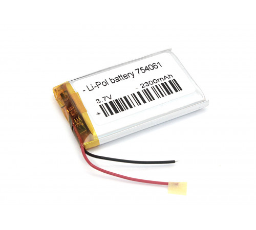 Аккумулятор Li-Pol (батарея) 7.5*40*61мм 2pin 3.7V/2300mAh