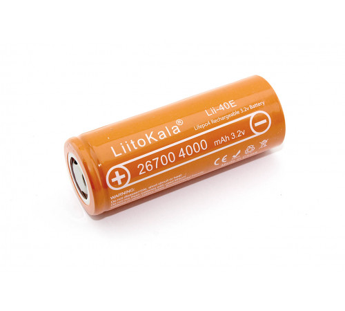 Аккумулятор типа 26700 Li-Ion LiitoKala Lii-40E 4000mah, 3.2V