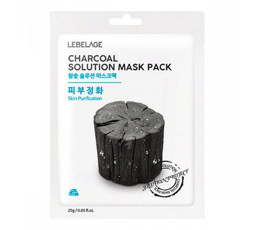 Lebelage Тканевая маска с экстрактом древесного угля / Charcoal Solution Mask Pack, 25 г