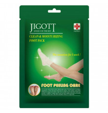 Jigott Отшелушивающие пилинг-носочки / Clean & Moisturizing Foot Pack, 1 пара