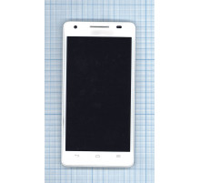 Дисплей для Huawei Honor 3 белый c рамкой