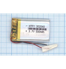 Аккумулятор Li-Pol (батарея) 3*20*40мм 2pin 3.7V/500mAh