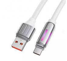 Кабель USB HOCO U136 Prize, USB - Type-C, 5А, 1.2м, белый