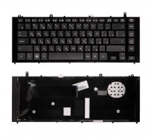 Клавиатура для ноутбука HP Probook 4320s, 4321s, 4325s. Плоский Enter. Черная, с рамкой. PN: NSK-HP0SQ.