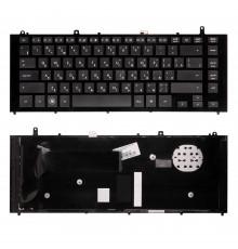 Клавиатура для ноутбука HP Probook 4320s, 4321s, 4325s. Плоский Enter. Черная, с рамкой. PN: NSK-HP0SQ.