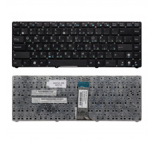 Клавиатура для ноутбука Asus U20, UL20, Eee PC 1201, 1215, 1215B Series. Плоский Enter. Черная. Без рамки. PN: 9J.N2K82.90R.