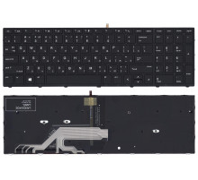 Клавиатура для ноутбука HP Probook 450 G5 черная с черной рамкой и подсветкой