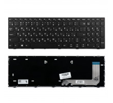 Клавиатура для ноутбука Lenovo Ideapad 110-15ISK, 110-17ACL Series. Плоский Enter. Черная, с рамкой. PN: 5N20L25910, PK1311W1A05.