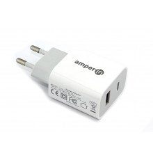 Блок питания (сетевой адаптер) Amperin Quick Charge 2-Port QC 3.0 USB+Type-C USB 18W (YDS-TC018-011)