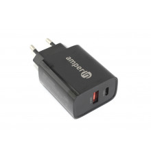 Блок питания (сетевой адаптер) Amperin USB-A, USB-C (YDS-TC030-011) 30W, black