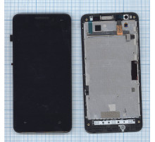 Дисплей для Huawei Ascend W2 черный с рамкой