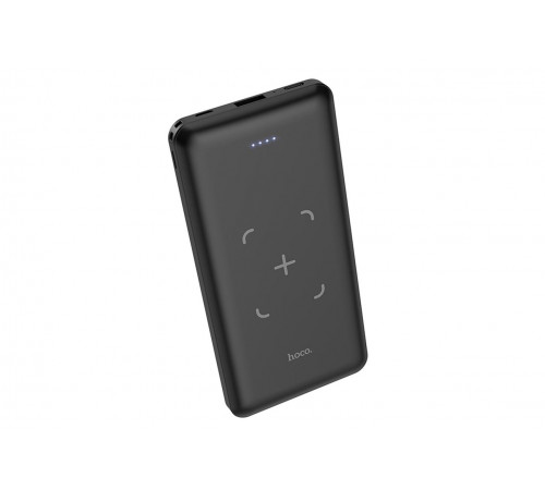 Внешний аккумулятор Powerbank HOCO J50 Surf, с беспроводной зарядкой, 2A, 10000 mAh, черный