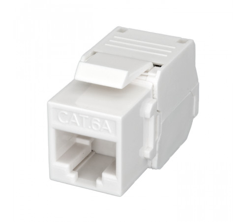 Keystone Jack 8P8C (RJ-45) UTP Cat.6а заделка без инструмента 180° Keystone Jack 8P8C (RJ-45) UTP Cat.6а заделка без инструмента 180°
