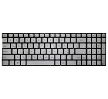 Клавиатура для ноутбука Asus UX560UA, UX560UAK, Q504UA, Q504UAK, Q534UA серебряная, с подсветкой