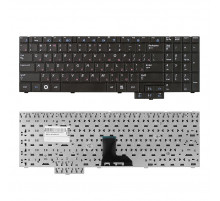 Клавиатура для ноутбука Samsung R525, R528, R530 Series. Плоский Enter. Черная, без рамки. PN: BA59-02832C.